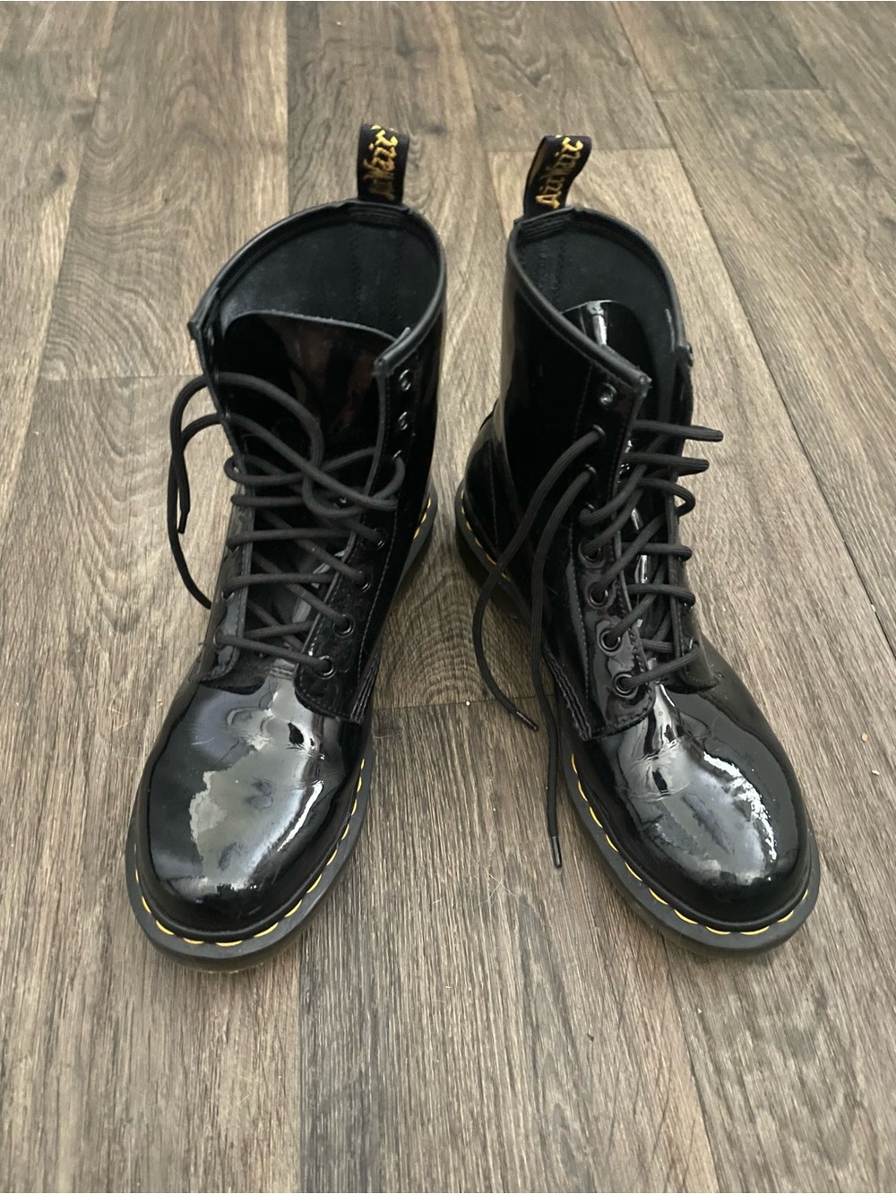 Dr. Martens 1460 Black Patent Lace-Up Boots Size 10 combat boots size 10 women’s